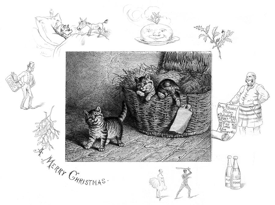Seasons Greetings, Happy Holidays, 19th Photograph by Wellcome Images