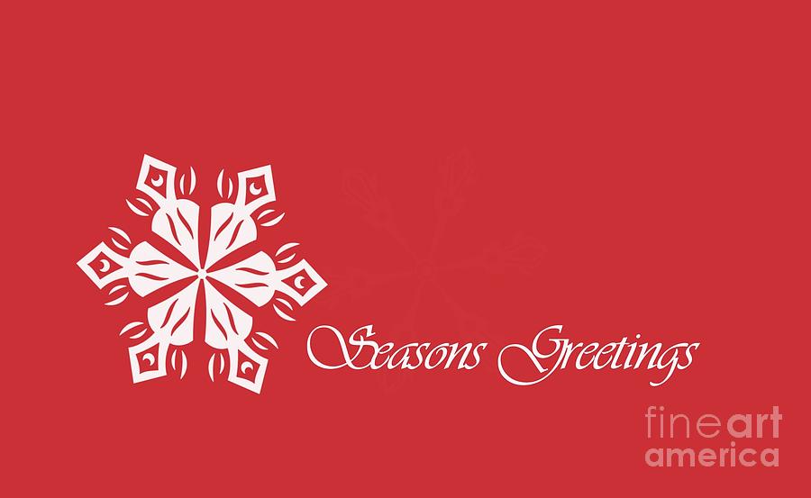 Holiday Photograph - Seasons Greetings Snowflake by Andrea Kollo
