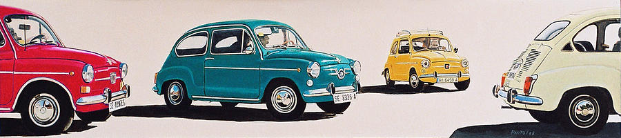 Vintage Painting - Seat 600 Group 2 by Jorge Pinto