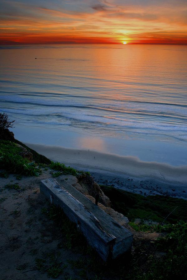 Sunset Photograph - Seat with a View by Scott Cunningham
