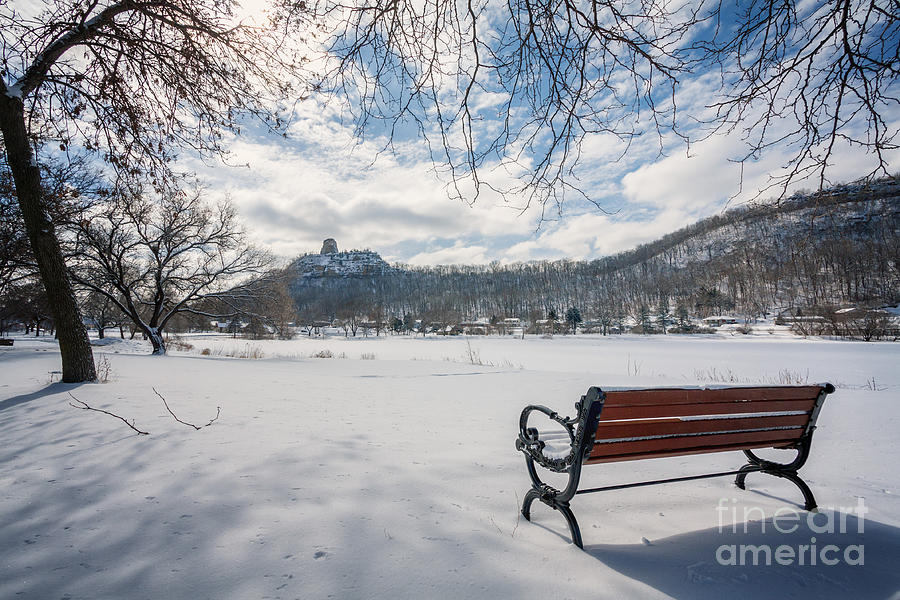 Seat with a View Winter Photograph by Kari Yearous