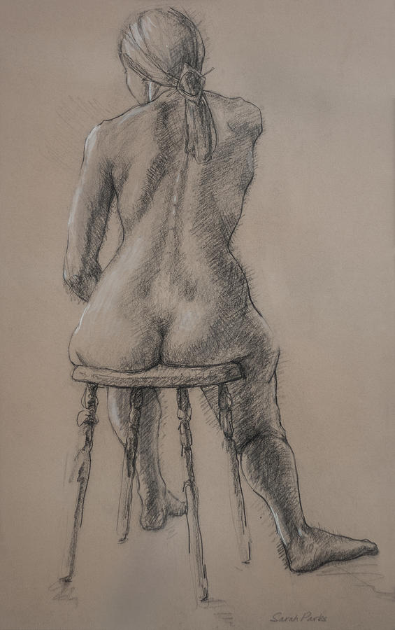 Seated Figure Drawing by Sarah Parks