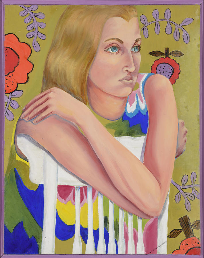 Seated Girl Painting by Illusions Maya Seated Girl Painting by Illusions Maya