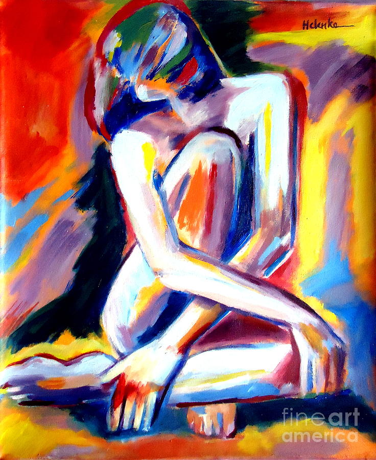 Seated Lady Painting by Helena Wierzbicki