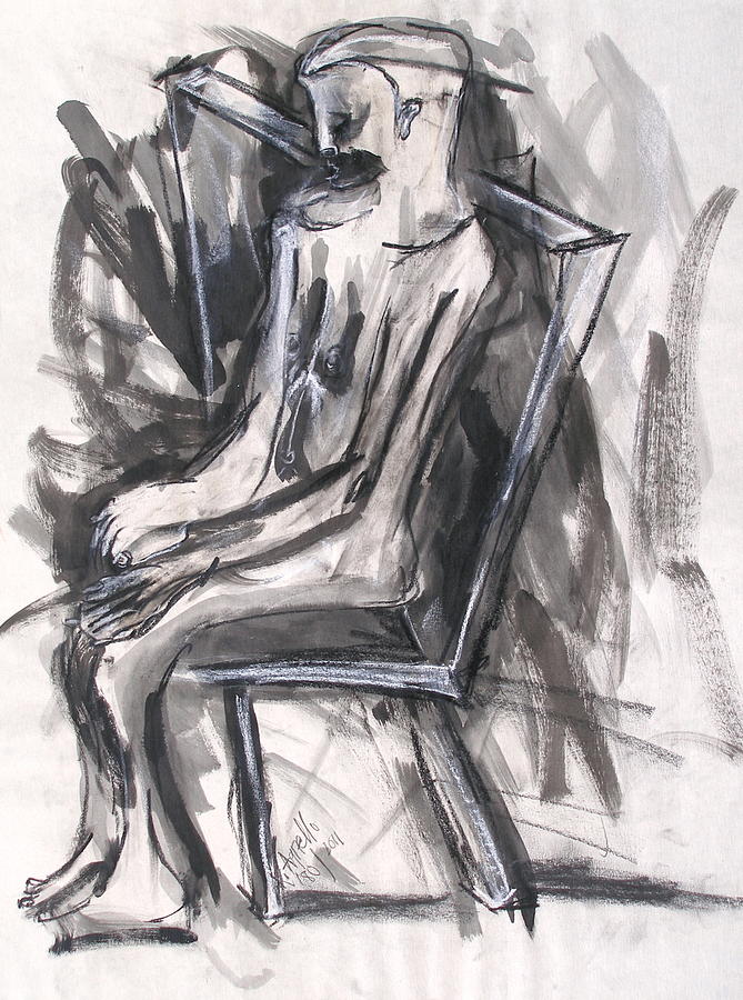 drawing seated figures