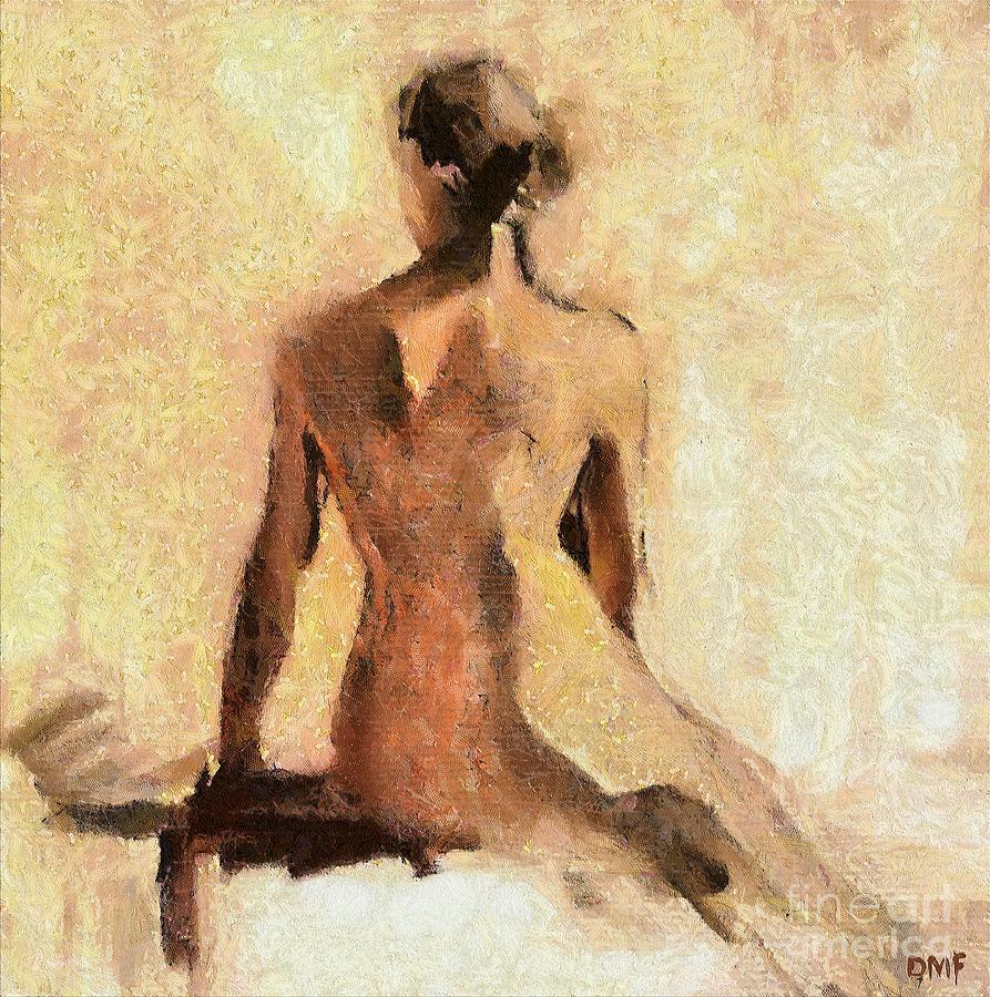 Seated nude Painting by Dragica  Micki Fortuna