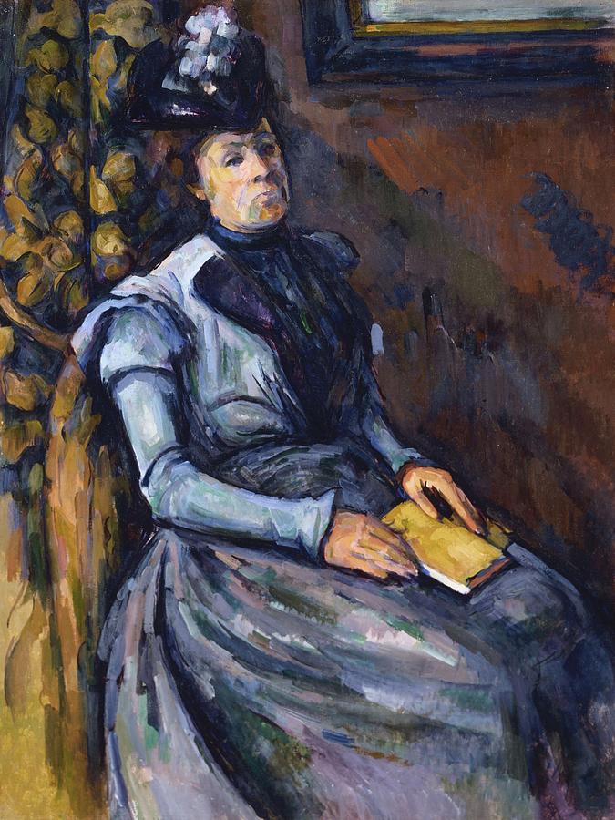 Impressionism Painting - Seated Woman in Blue by Paul Cezanne