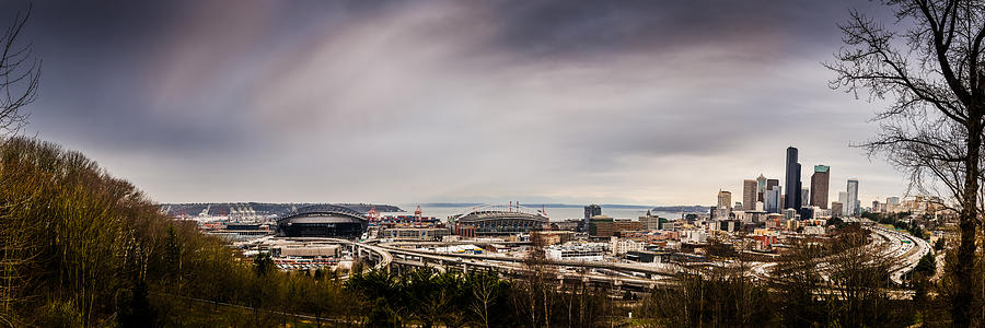 Seattle and Stadiums Panoramic Photograph by Chris McKenna