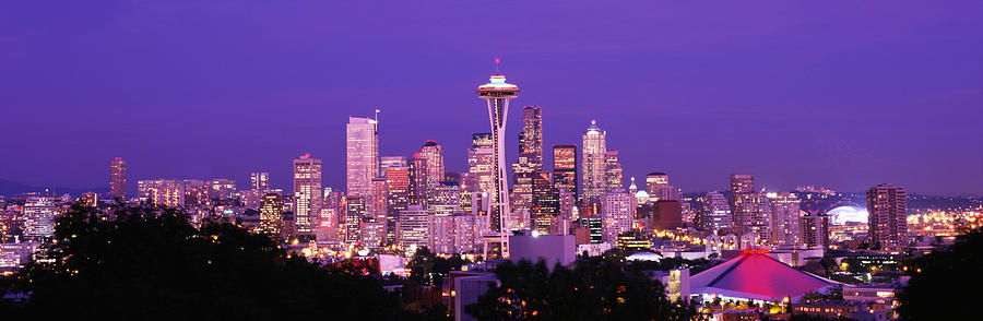 Seattle at Dusk Photograph by Robert Glusic