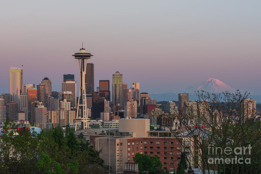 Seattle Sunset #1 Photograph by Gene Garnace