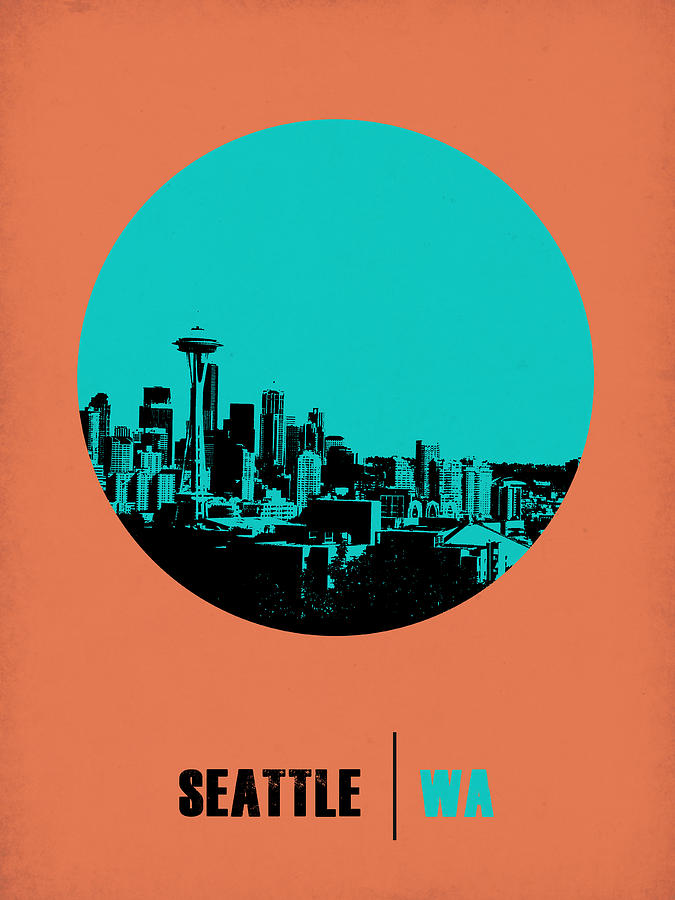 Seattle Photograph - Seattle Circle Poster 1 by Naxart Studio