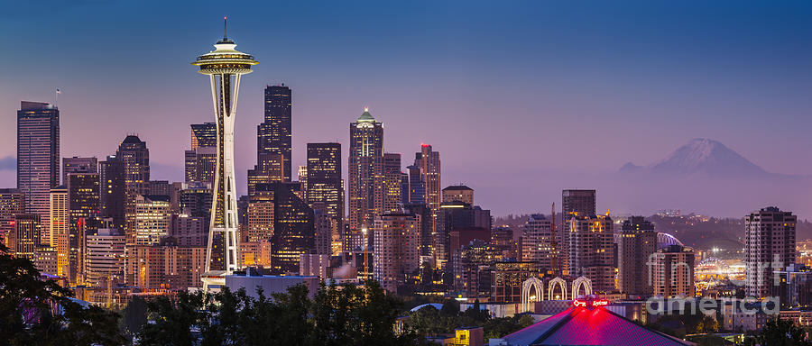 Seattle Dawn Photograph by Brian Jannsen