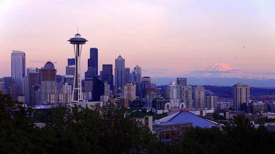 Seattle Dawning Photograph by Chad Dutson