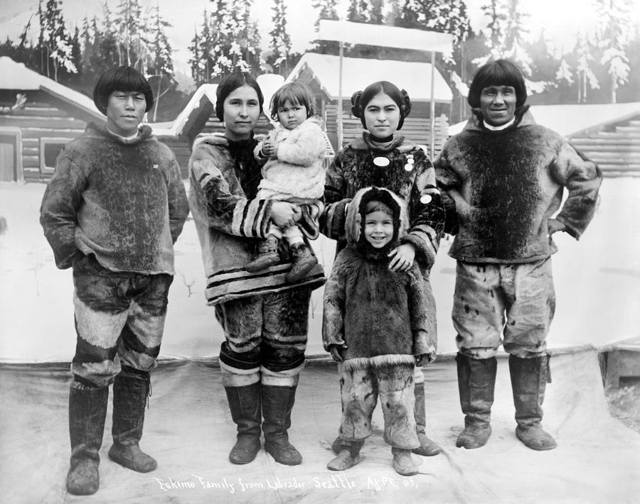 Seattle Eskimo Family Photograph by Granger