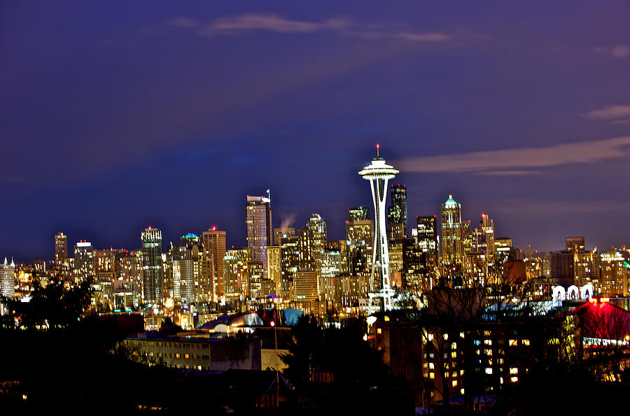 Seattle evening light  Photograph by Hisao Mogi