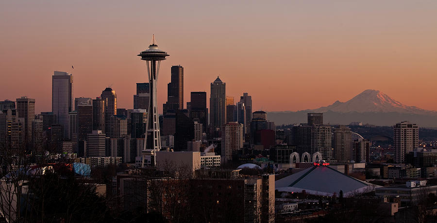 Seattle Photograph - Seattle Evening Mood by Mike Reid