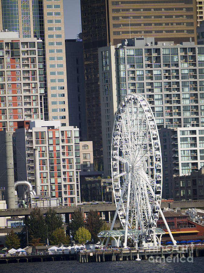 Seattle Ferris Wheel Photograph by Brenda Kean
