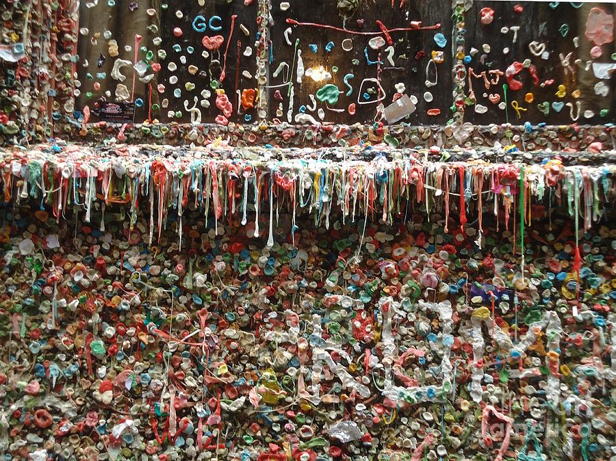 Seattle Gum Wall 1 Photograph by Ann Johndro-Collins
