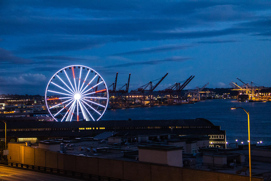 Seattle Washington Harbor Lights Photograph