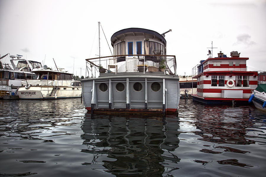 Seattle House Boats Digital Art by Susan Stone