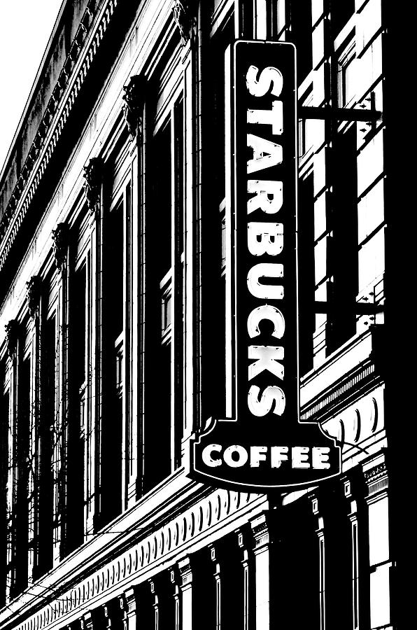 Coffee Photograph - Seattle Icon Black And White by Benjamin Yeager