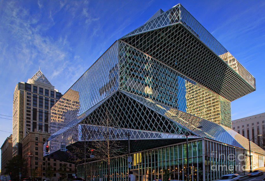 Seattle Photograph - Seattle Library by Inge Johnsson