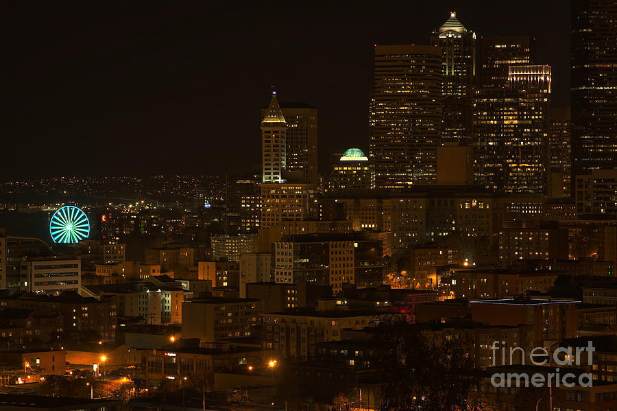 Seattle Lights Too Photograph by Rod Best