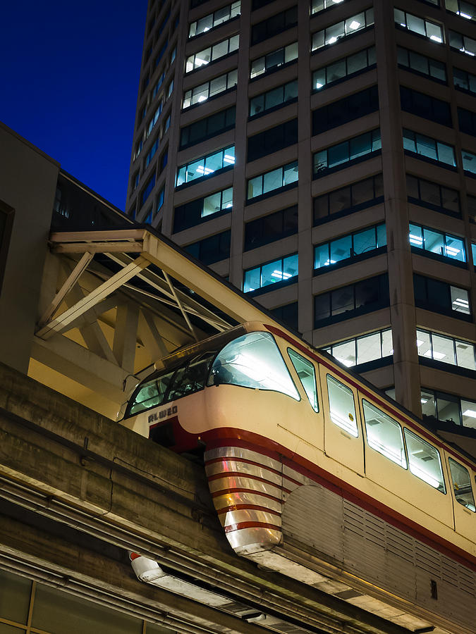 Seattle Photograph - Seattle Monorail by Kyle Wasielewski