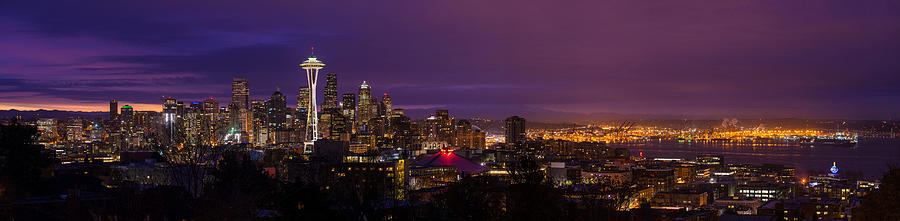 Seattle Photograph - Seattle Pre Sunrise  by Mike Reid