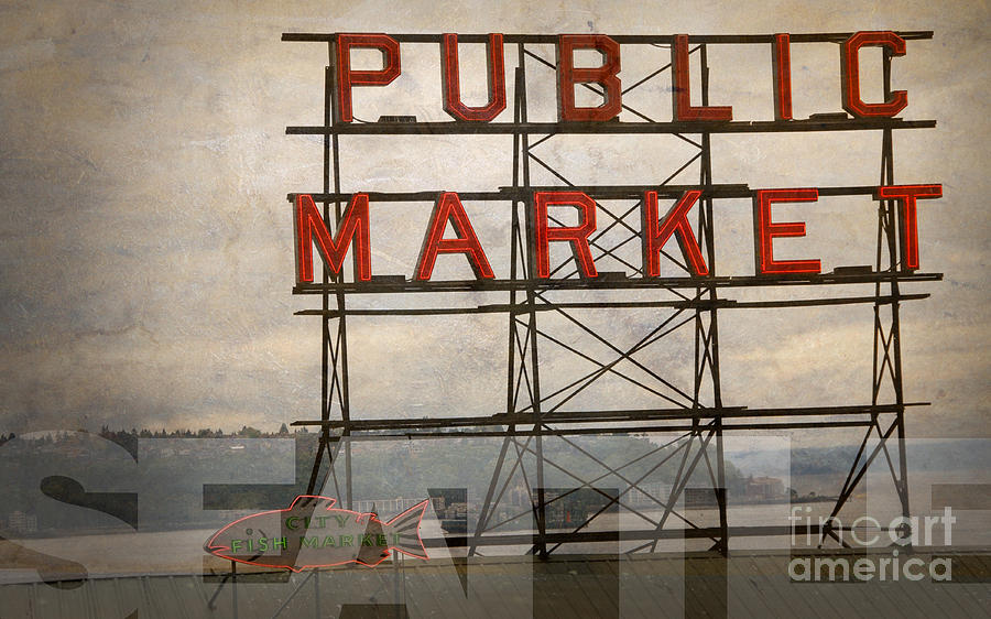Seattle Public Market Photograph by Art Whitton