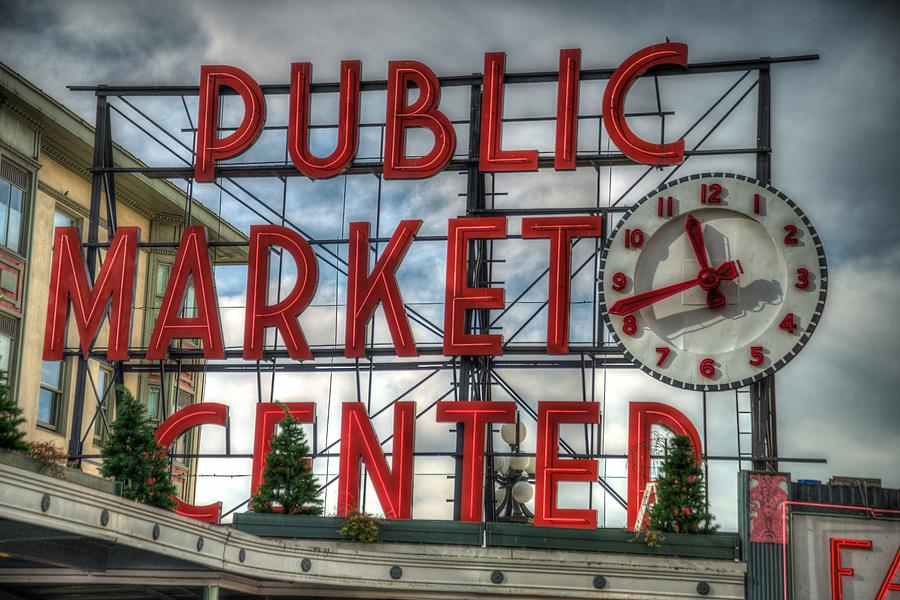 Seattle Public Market Sign Photograph by Spencer McDonald