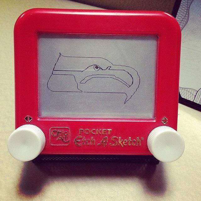 Seattle Photograph - #seattle #seahawks #etchasketch by Phil Scroggs