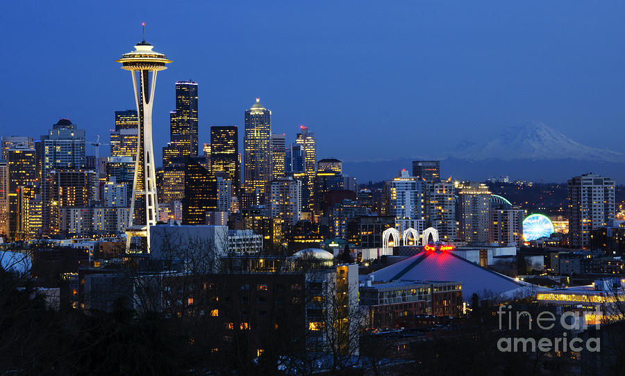 Seattle Skyline 1 Photograph by Bob Christopher