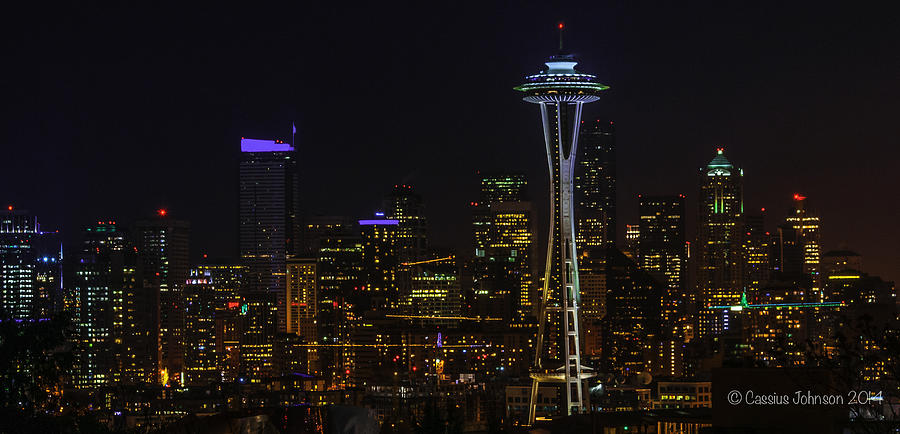 Seattle Skyline 1 Photograph by Cassius Johnson