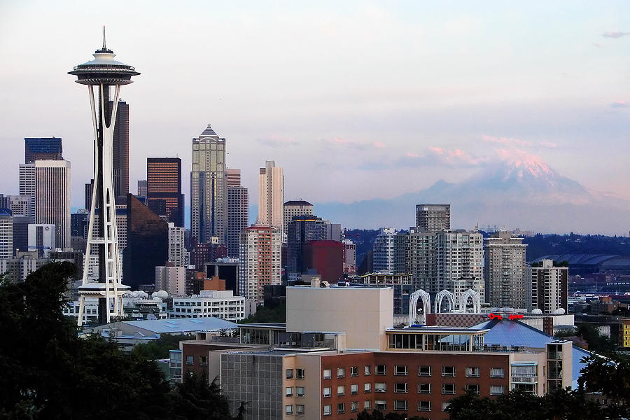 Seattle Skyline Afternoon Photograph by Jack Nevitt