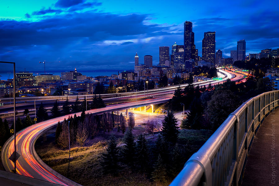 Seattle Skyline Photograph by Alexander Fedin