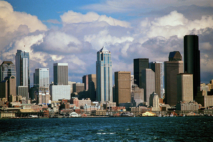 Seattle Skyline And Puget Sound Photograph by Panoramic Images