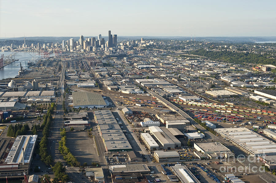 Seattle Skyline And South Industrial Area Photograph