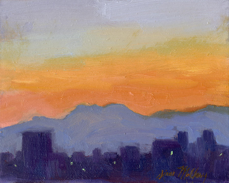 Seattle Skyline Painting by Diane McClary
