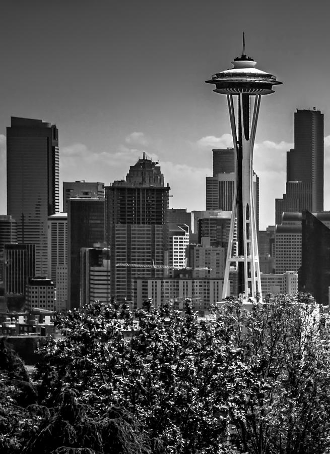 Seattle Skyline Left Side Triptych Photograph by TK Goforth