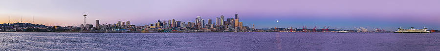 Seattle Photograph - Seattle Skyline Panorama - Massive by Scott Campbell