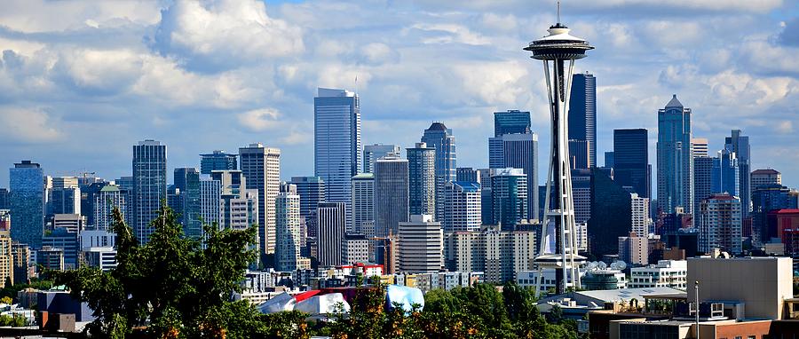 Seattle Skyline Panorama Photograph by Ricardo J Ruiz de Porras