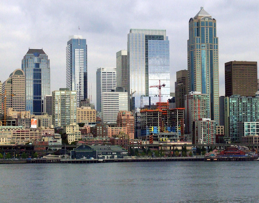 Seattle Skyline Photograph by Ron Roberts