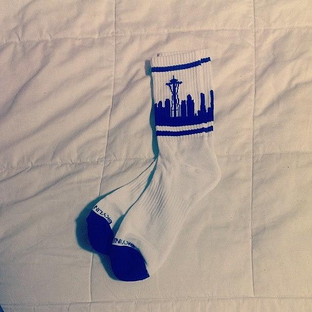 Seattle Skyline Socks I Picked Up From Photograph by Jamie Miles