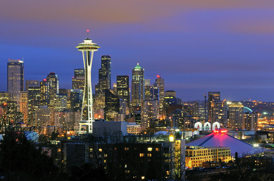 Seattle Skyline Photograph by Tom Schwabel