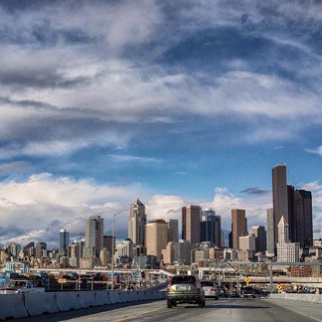 Seattle Photograph - #seattle #skyline #viaduct #rx1 by Ron Greer