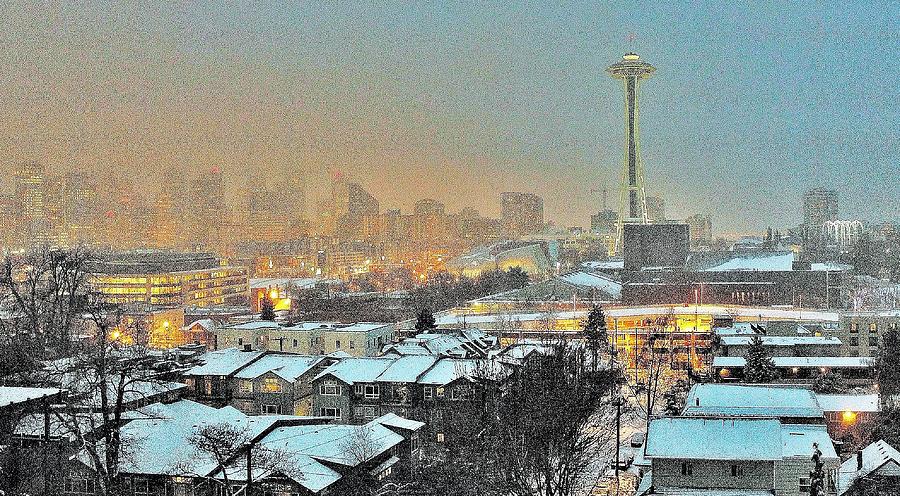 Seattle Photograph - Seattle Snowstorm by Benjamin Yeager