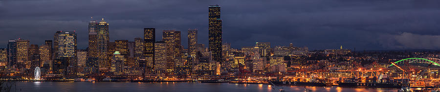 Seattle Photograph - Seattle Urban Details Dusk by Mike Reid