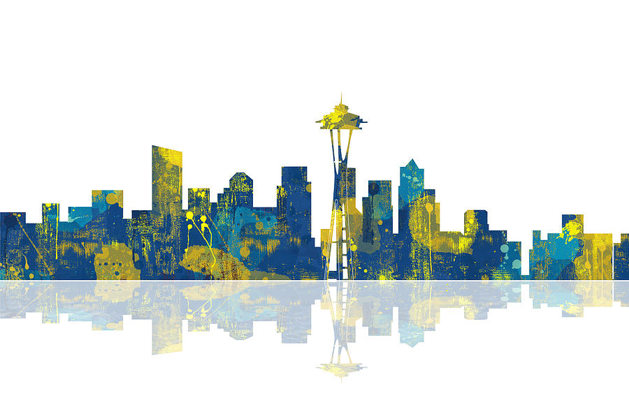 Seattle Digital Art - Seattle Washington Skyline by Marlene Watson