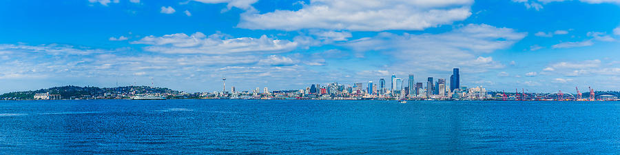 Seattle Waterfront Panoramic Day Photograph by Chris McKenna